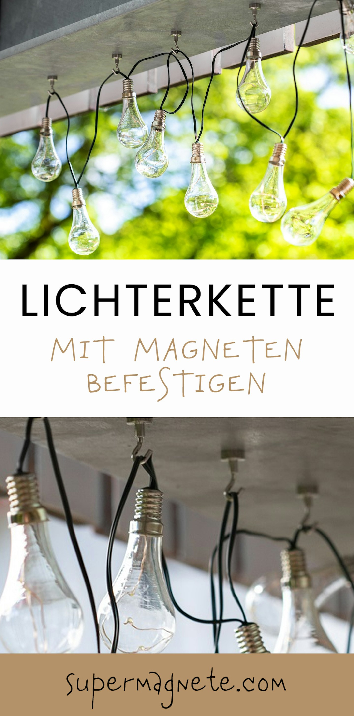 Lichterkette befestigen ohne Bohren - supermagnete.ch